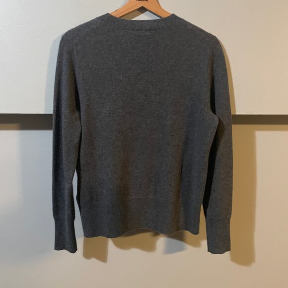 J. Crew 100% Cashmere Classic-Fit Crewneck Sweater SZ SMALL Charcoal Gray $148 - Picture 8 of 9